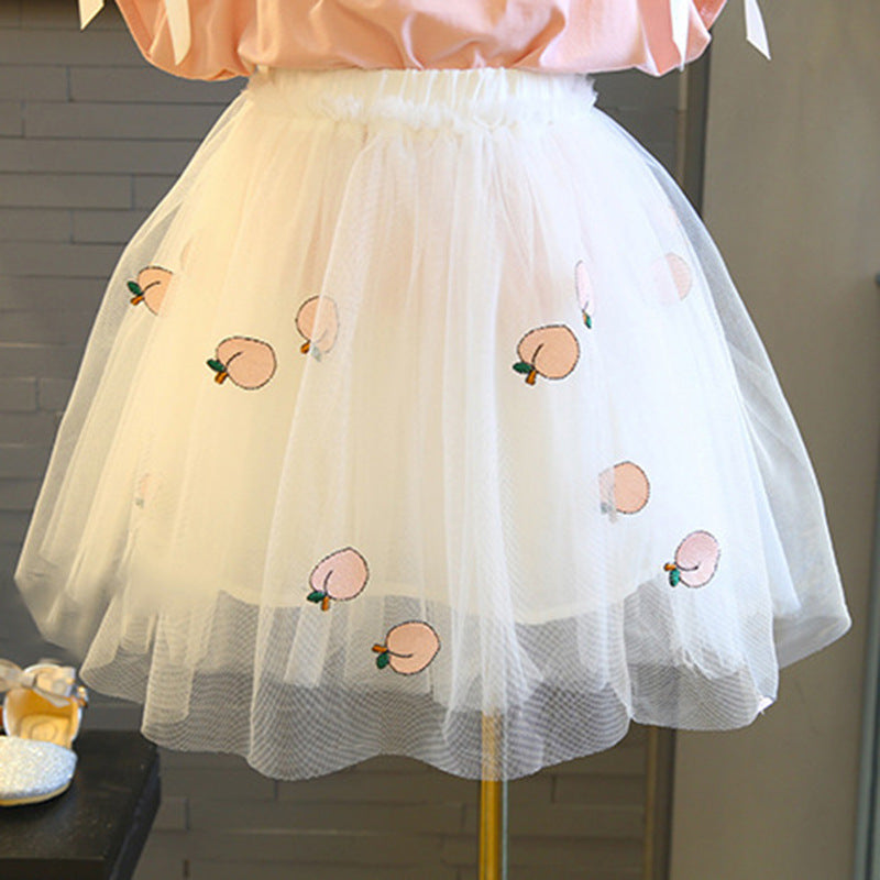 Vestido Infantil Tule Pêra