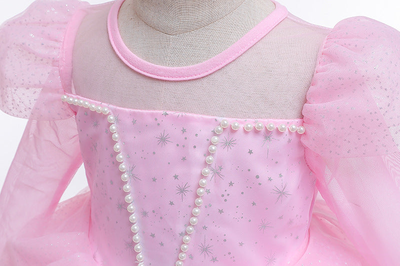 Vestido Infantil Princesa Pérolas