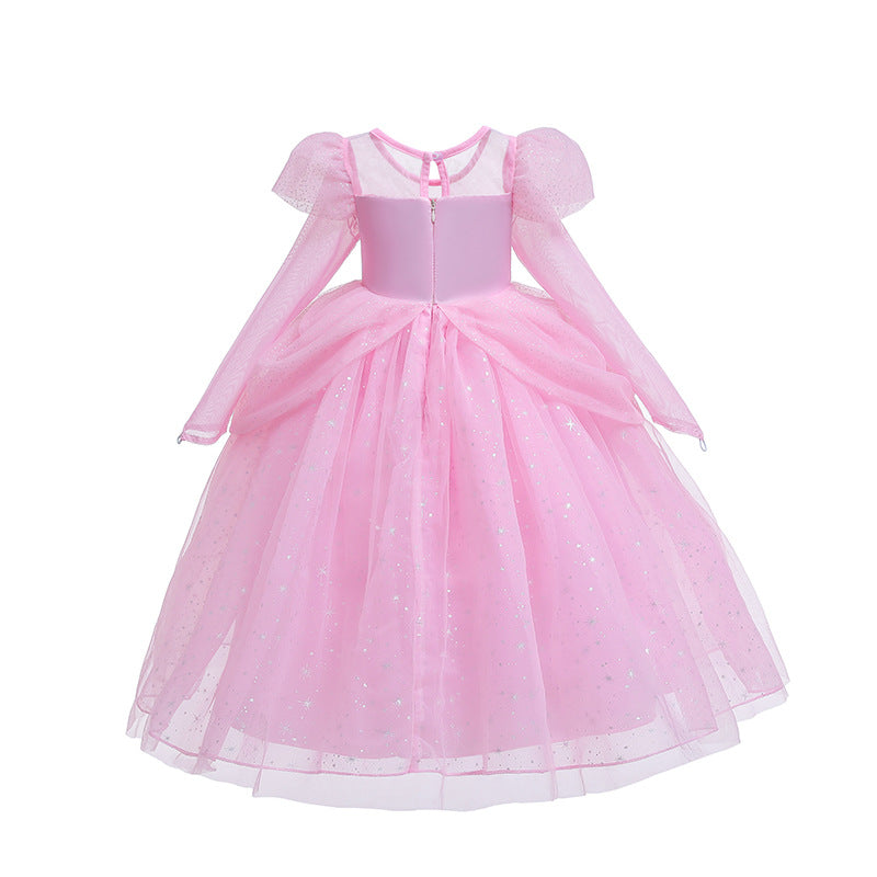 Vestido Infantil Princesa Pérolas