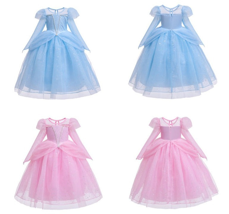 Vestido Infantil Princesa Pérolas