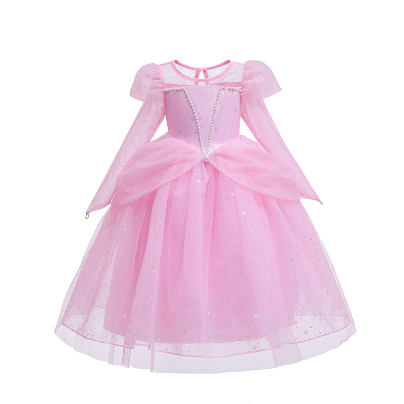 Vestido Infantil Princesa Pérolas