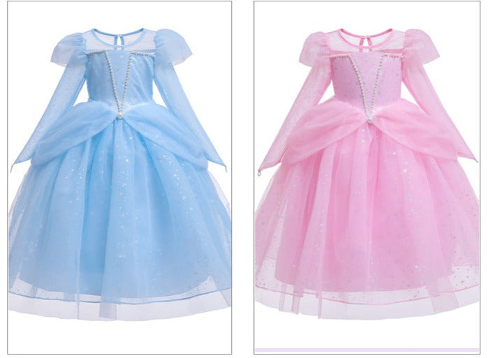 Vestido Infantil Princesa Pérolas