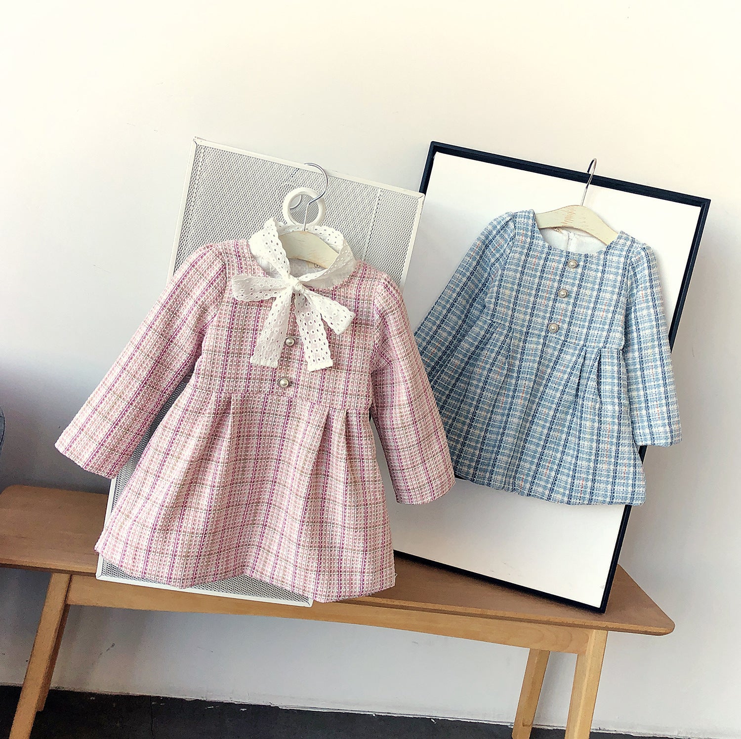 Vestido Infantil Tweed Lacinho