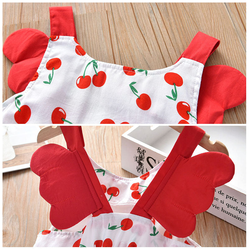 Vestido Infantil Cerejinhas