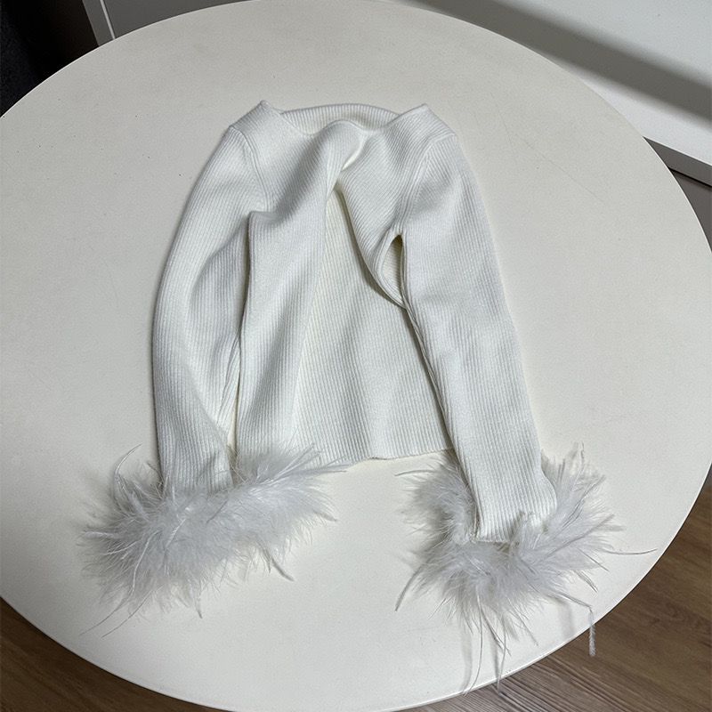 Blusa Infantil Feminina Manga Com Pelinhos