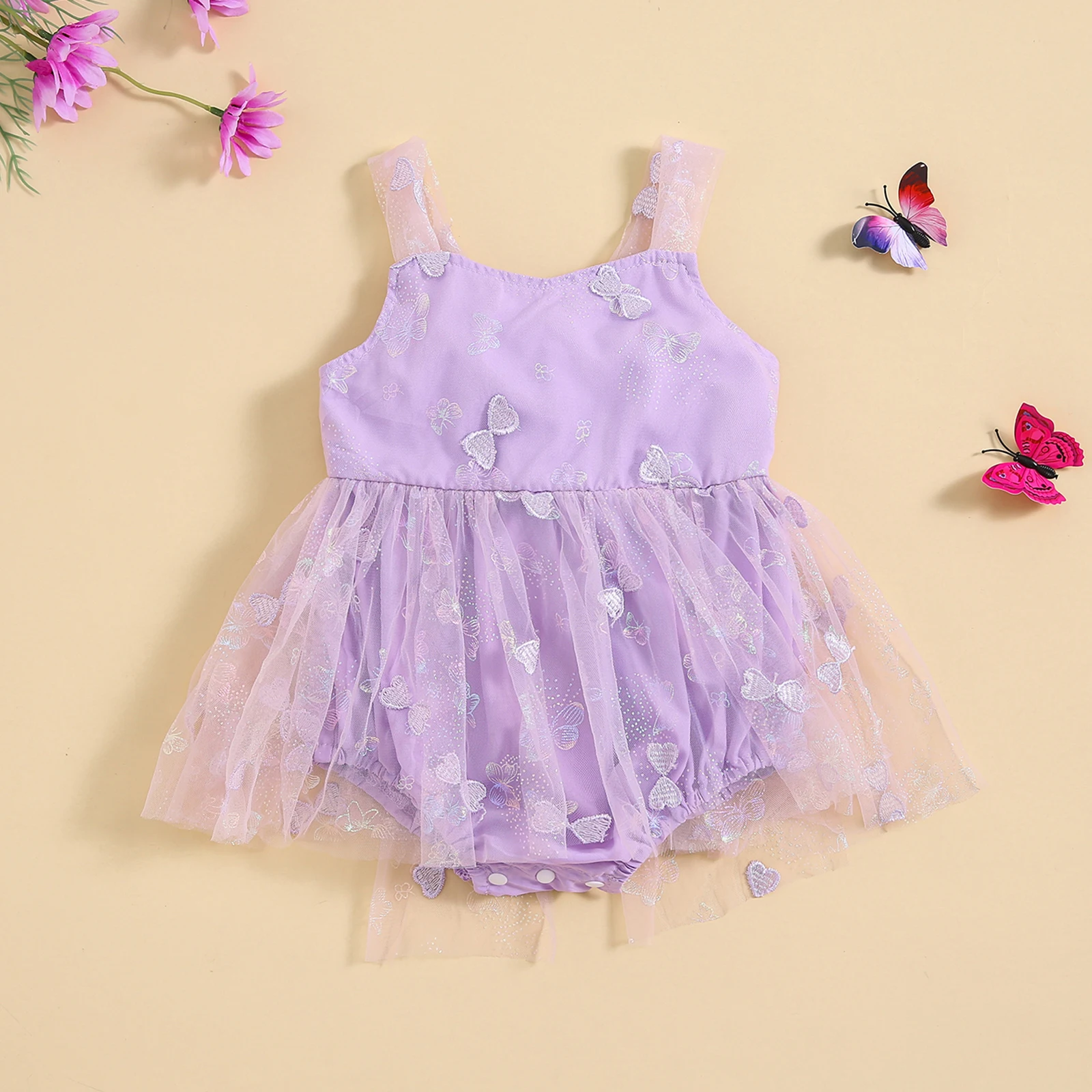 Vestido Infantil Tule Borboletinhas