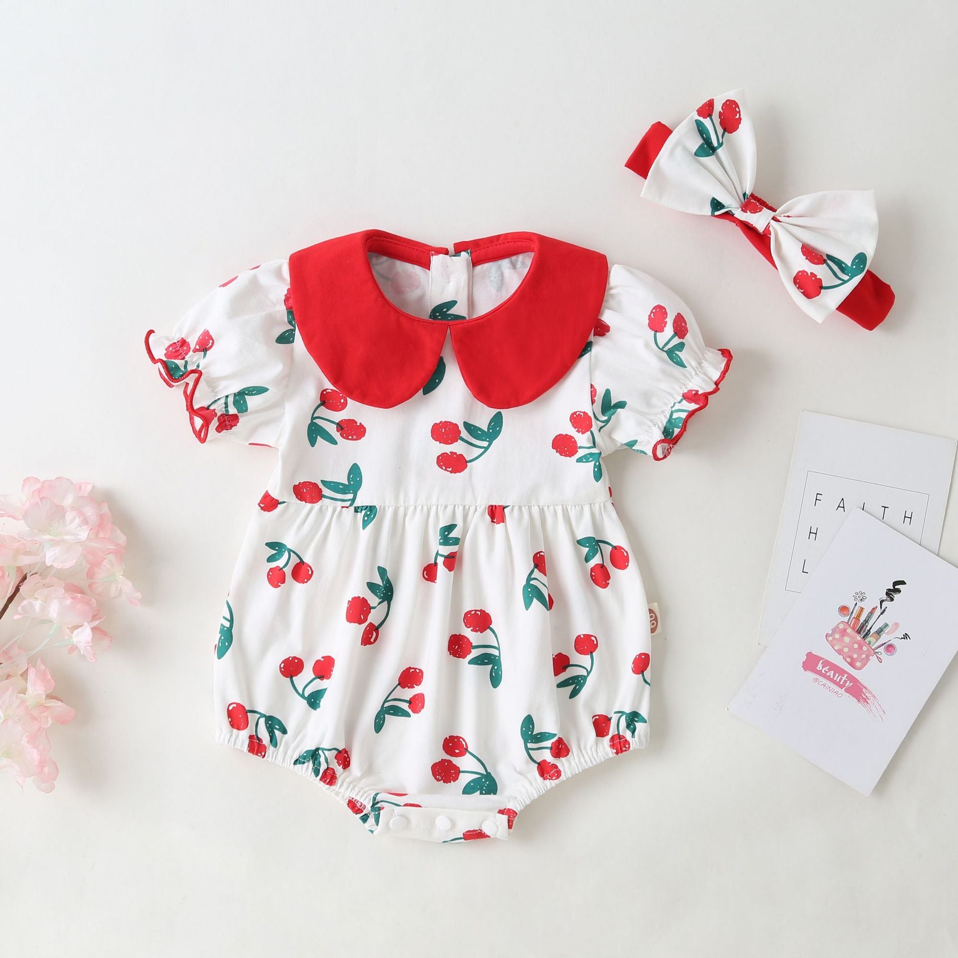 Body Infantil Feminino Cerejinhas