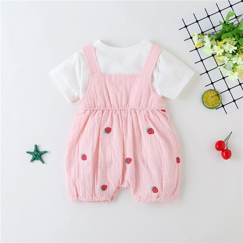 Conjunto Infantil Feminino Verão Moranguinhos