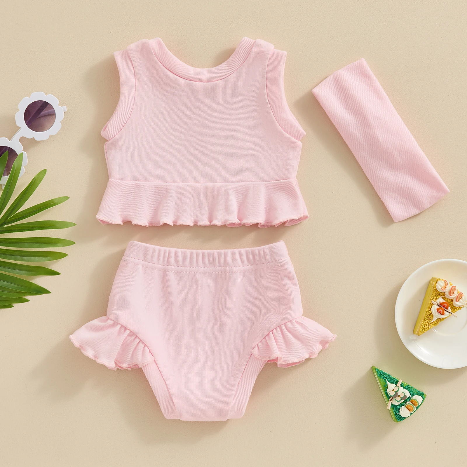 Conjunto Infantil Feminino 3 Peças Verão