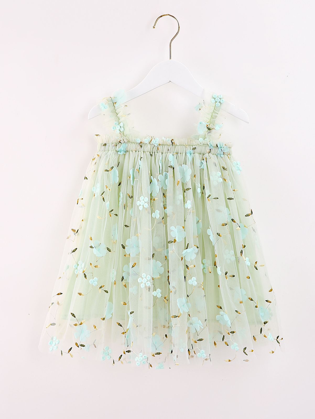 Vestido Infantil Florzinhas Tule