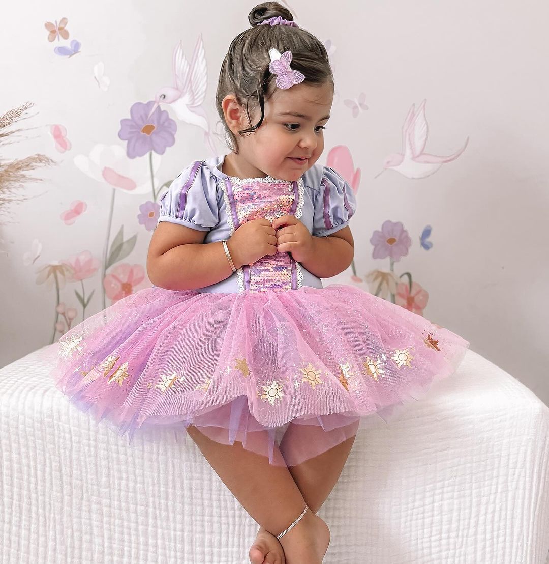 Vestido Infantil Princesa Estrelinhas