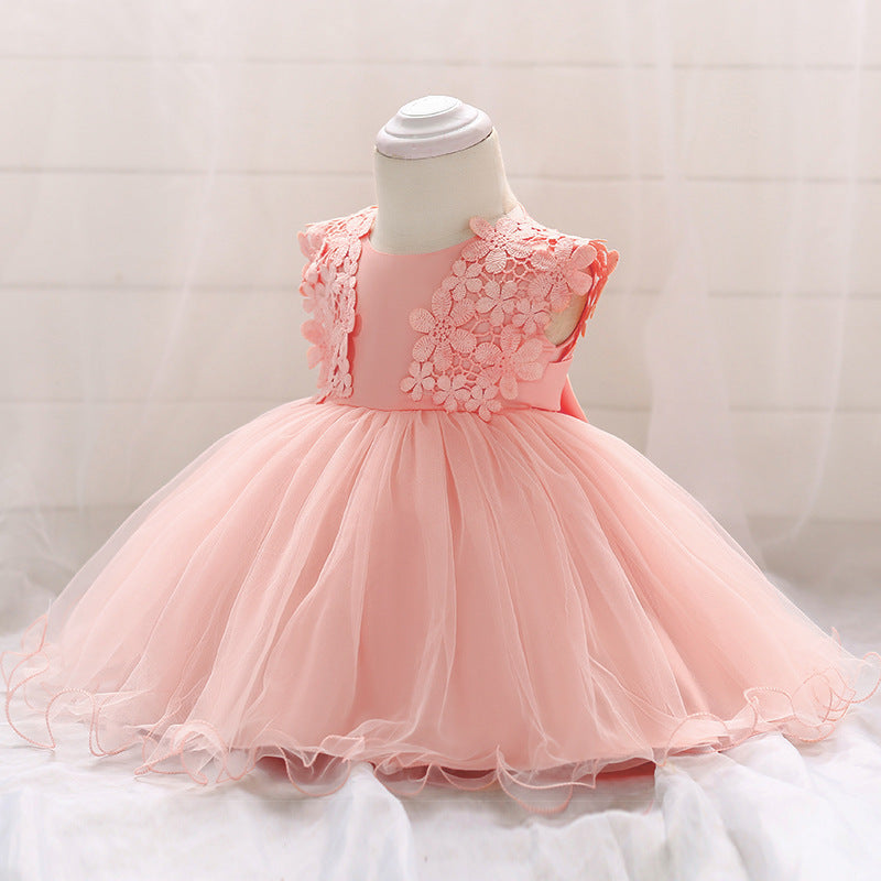 Vestido Infantil Tule Florzinhas