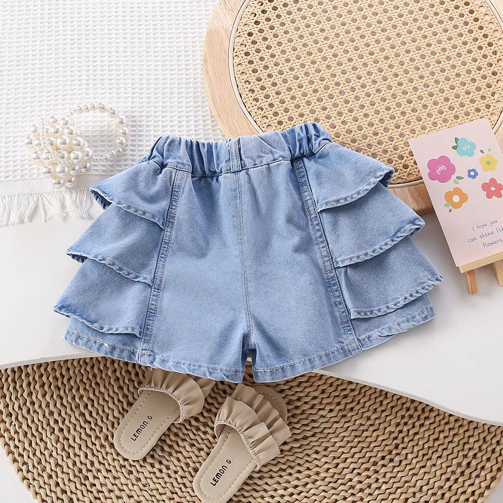 Shorts Infantil Feminino Jeans Babadinhos