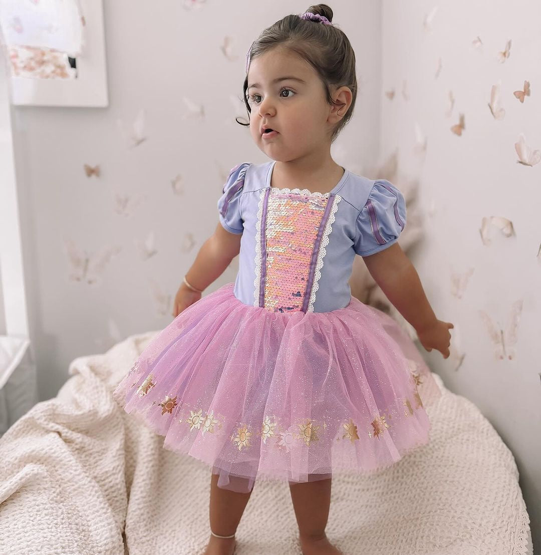 Vestido Infantil Princesa Estrelinhas