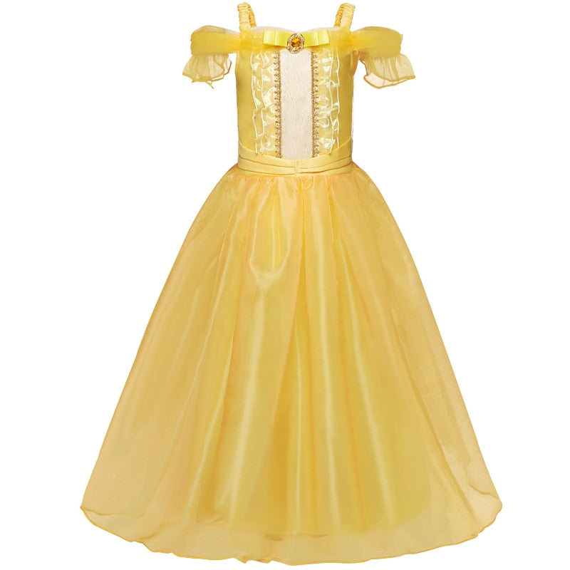 Vestido De Festa Infantil Princesa Bela