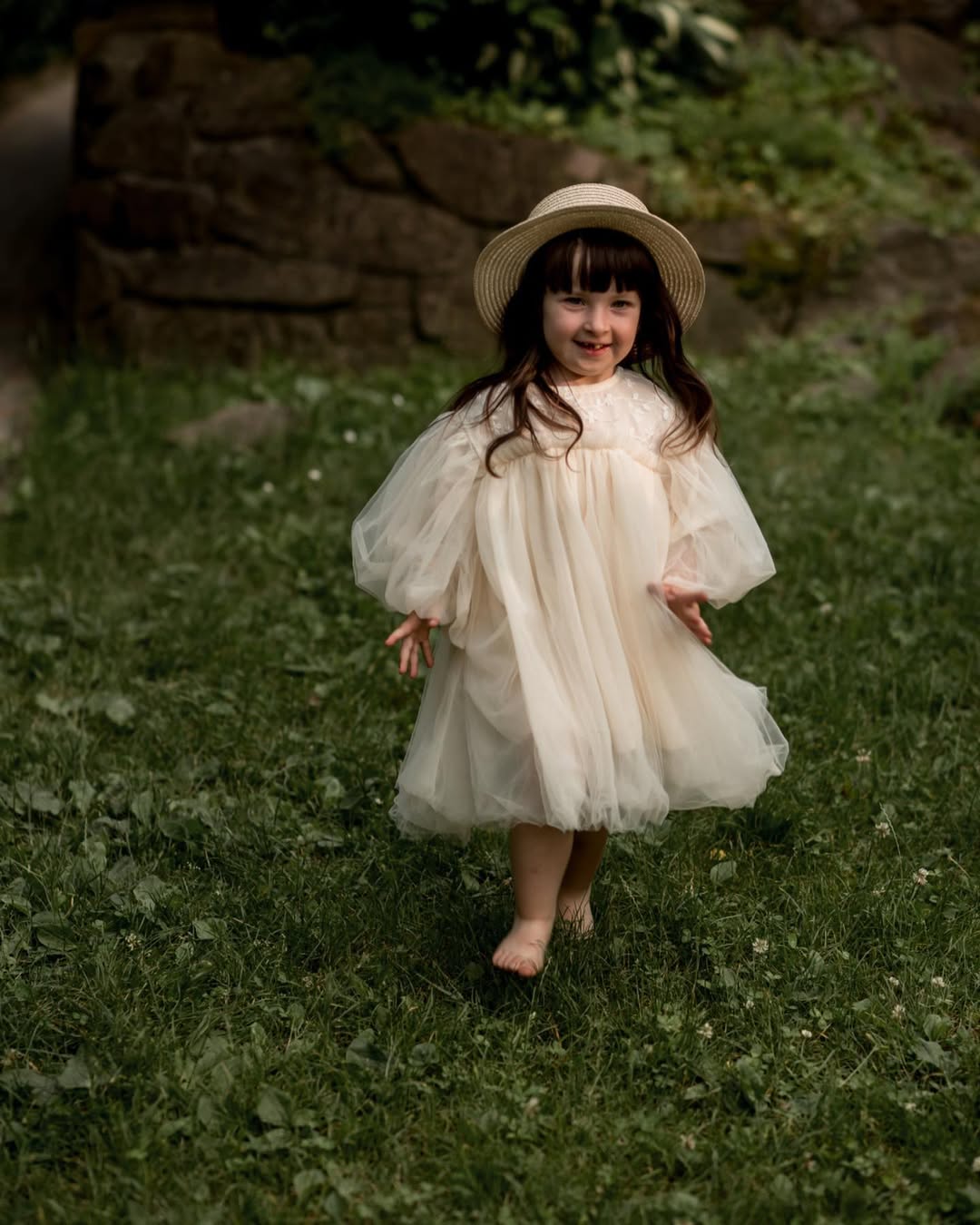 Vestido Infantil Tule Florzinhas