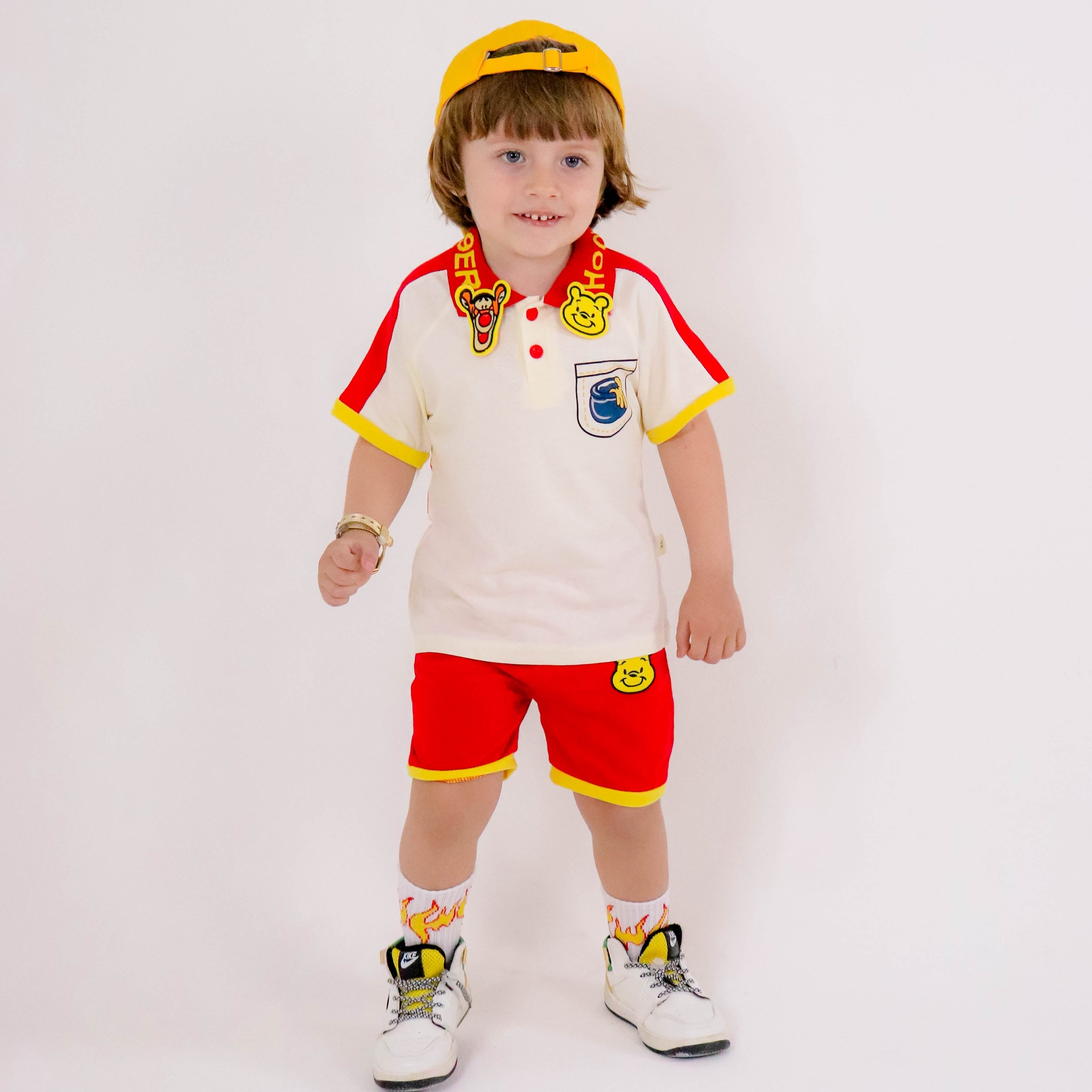 Conjunto Infantil Masculino Ursinho Pooh e Tigrão