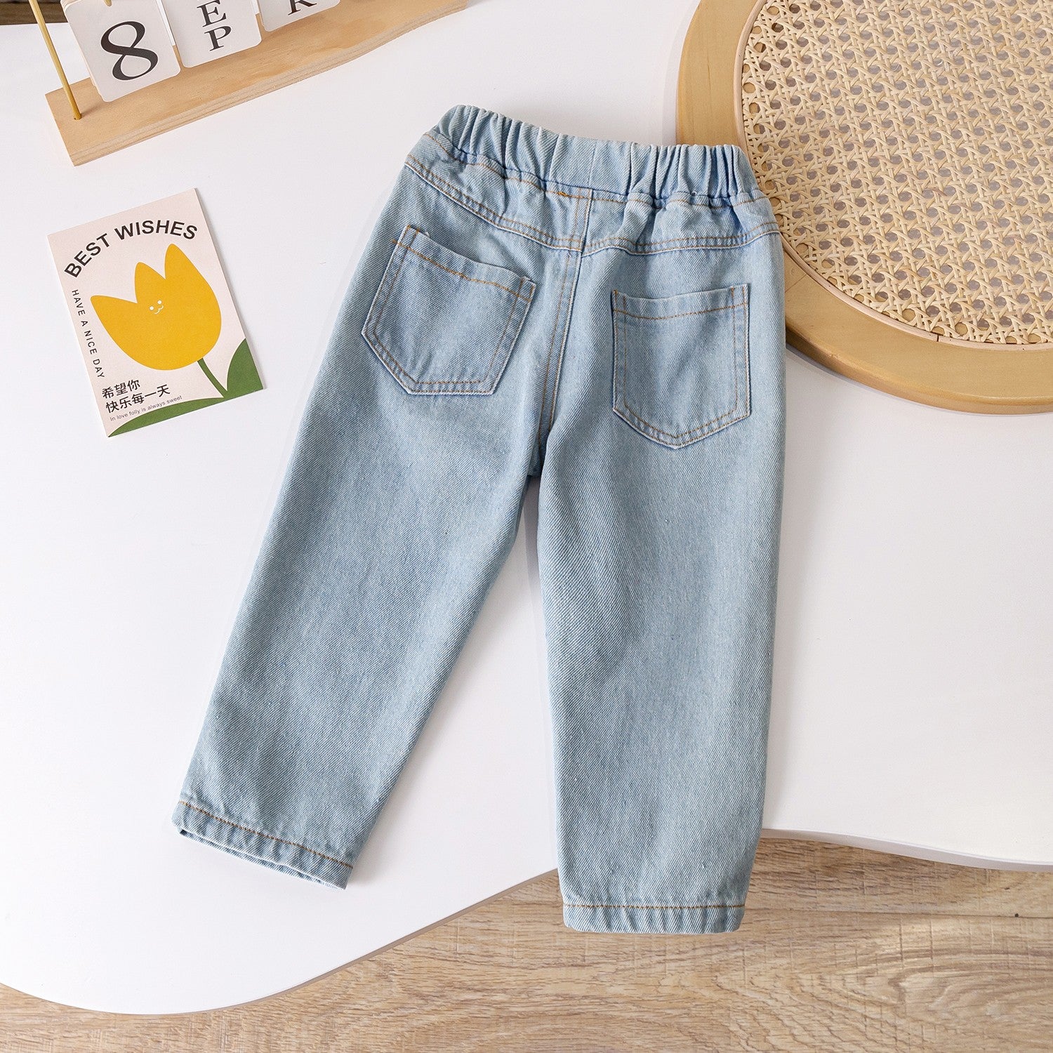 Calça Infantil Feminina Jeans Pirulitinho