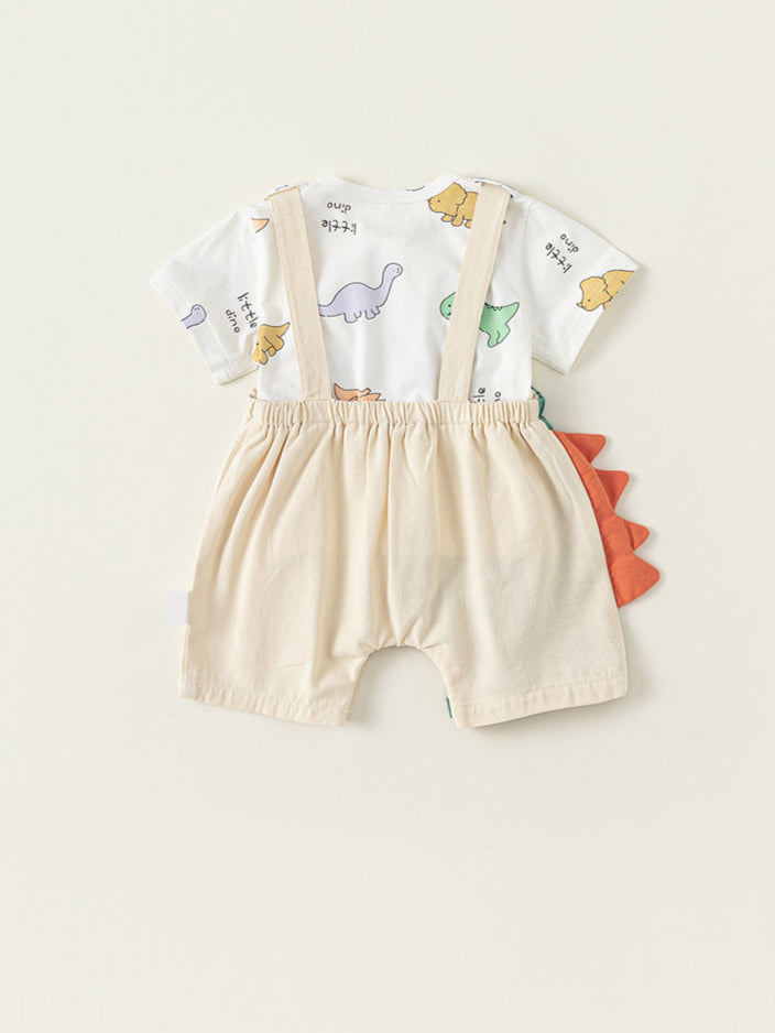 Jardineira Infantil Dino Estampas