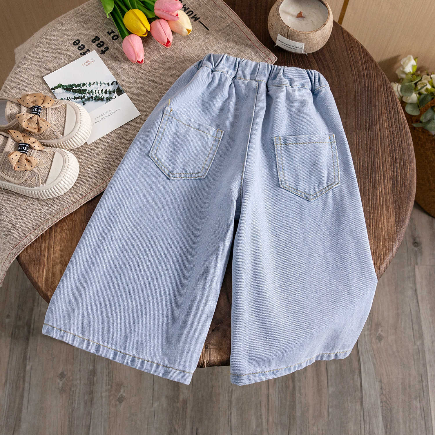 Calça Infantil Jeans Lacinhos