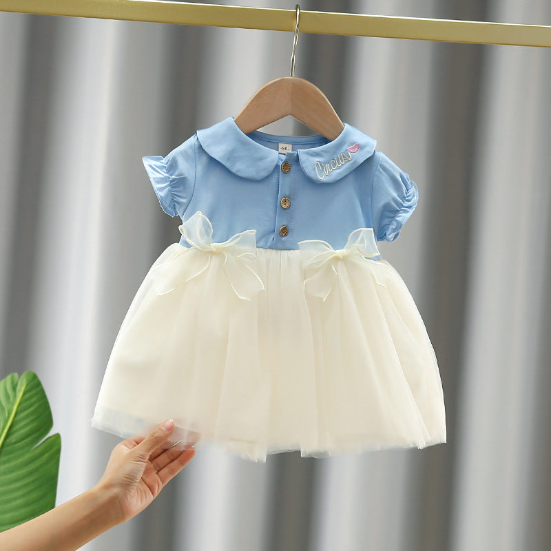 Vestido Infantil Gola Lacinhos