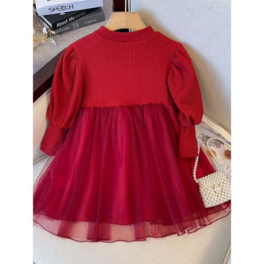 Vestido Infantil Lantejoulas Lacinhos