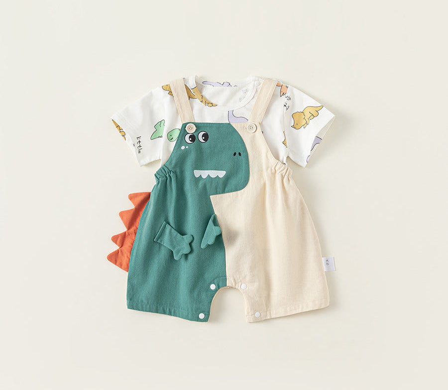 Jardineira Infantil Dino Estampas
