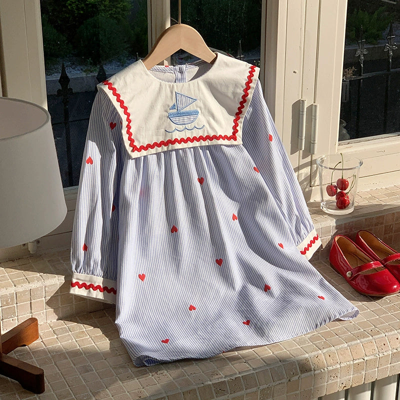 Vestido Infantil Love Barquinho