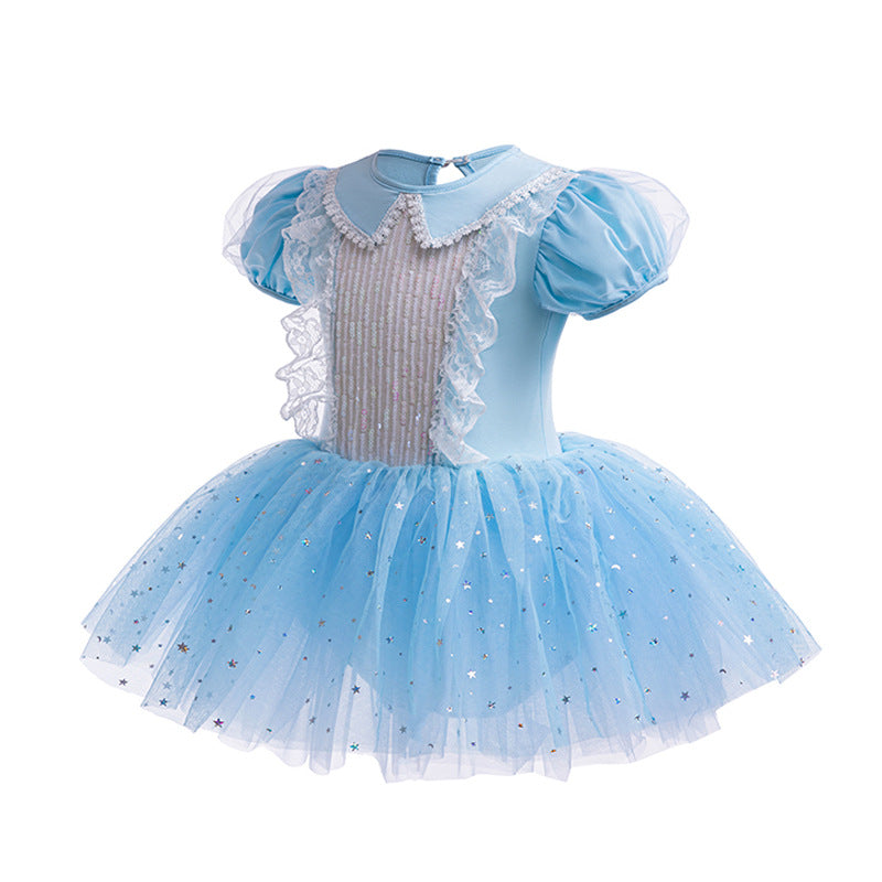 Vestido Infantil Princesa Tule Estrelinhas