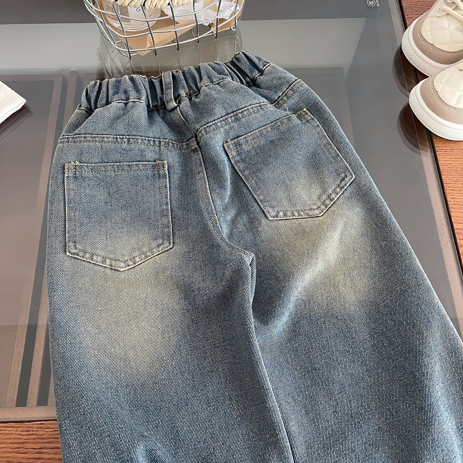 Calça Infantil Jeans Corações