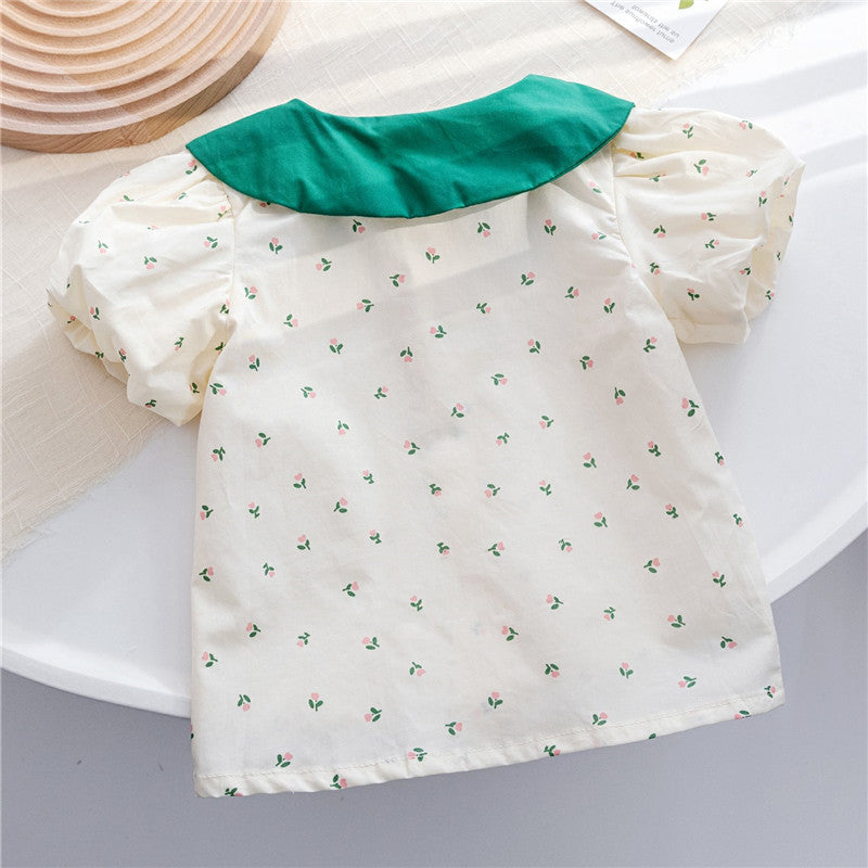 Conjunto Infantil Feminino Verão Florzinhas