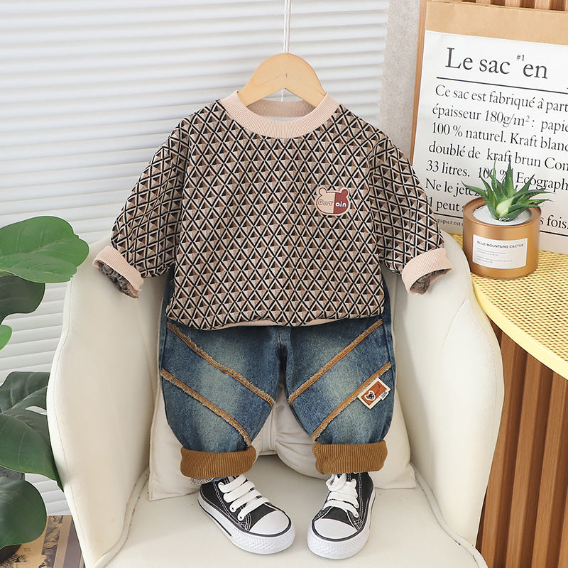 Conjunto Infantil Masculino Inverno Ursinho e Jeans