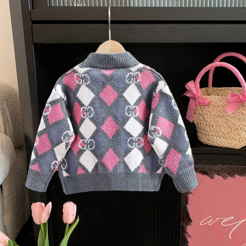 Conjunto Infantil Feminino Cardigan G&D e Jeans