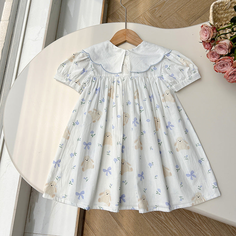 Vestido Infantil Floral Lacinhos