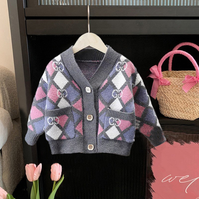 Conjunto Infantil Feminino Cardigan G&D e Jeans