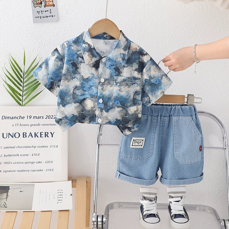 Conjunto Infantil Masculino Camisa e Jeans