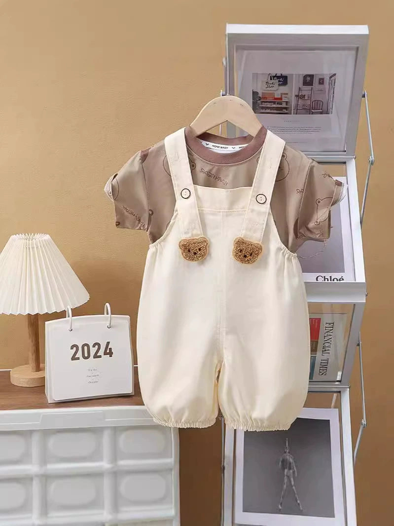 Jardineira Infantil Masculina Ursinhos