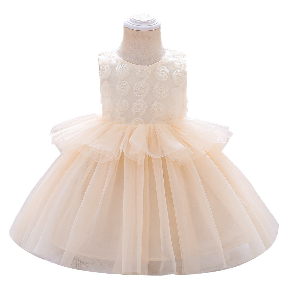 Vestido Infantil Tule Florzinhas