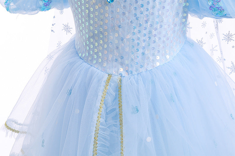 Vestido Infantil Princesa Frozen