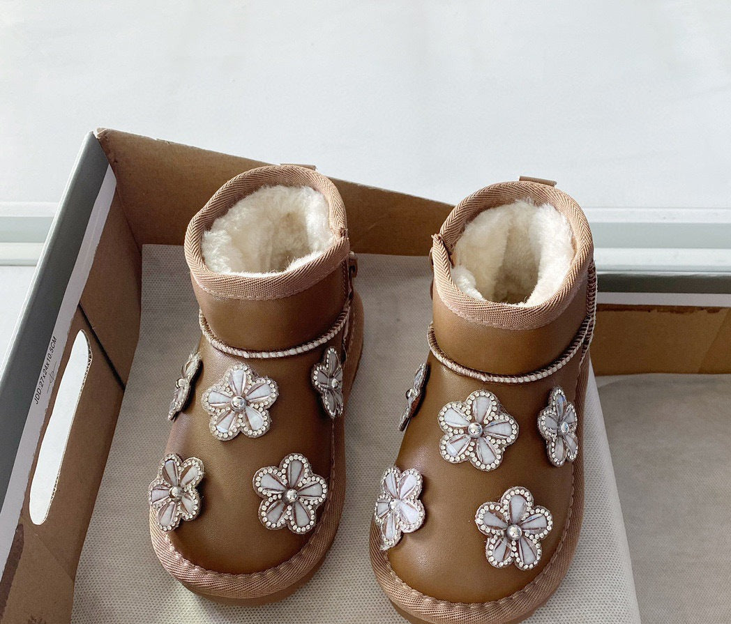 Bota Infantil Feminina Plush Florzinhas