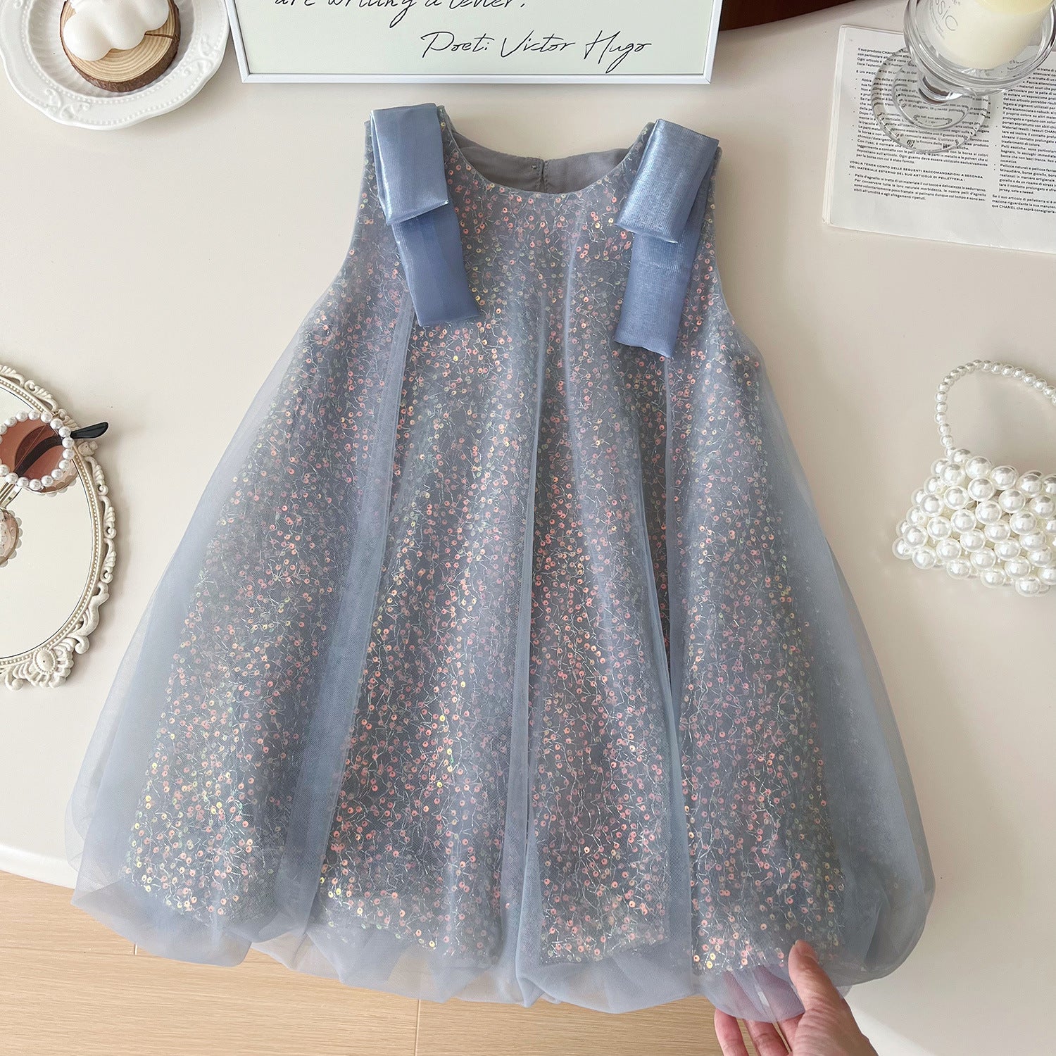 Vestido Infantil Lantejoulas Brilhante