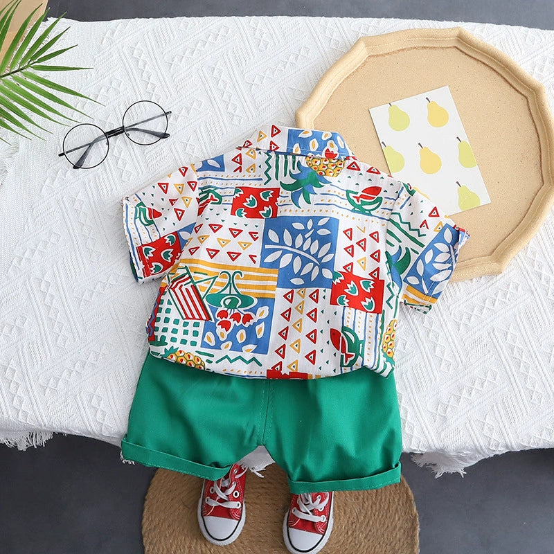 Conjunto Infantil Masculino Camisa Estampas