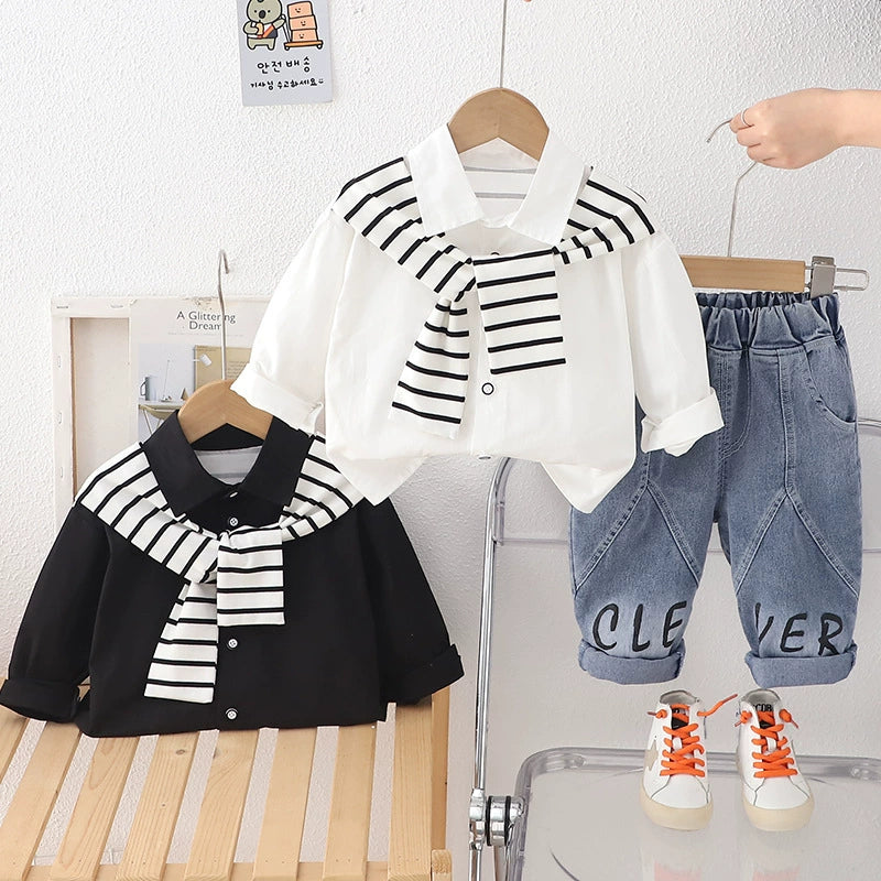 Conjunto Infantil Masculino Lístras e Jeans