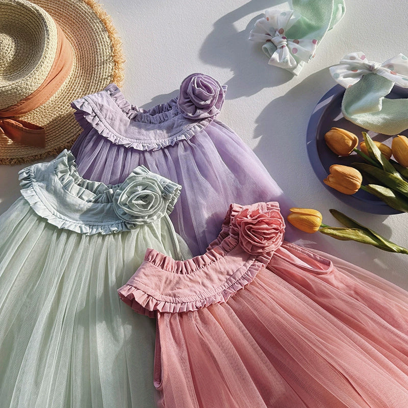 Vestido Infantil Rosinha e Tule