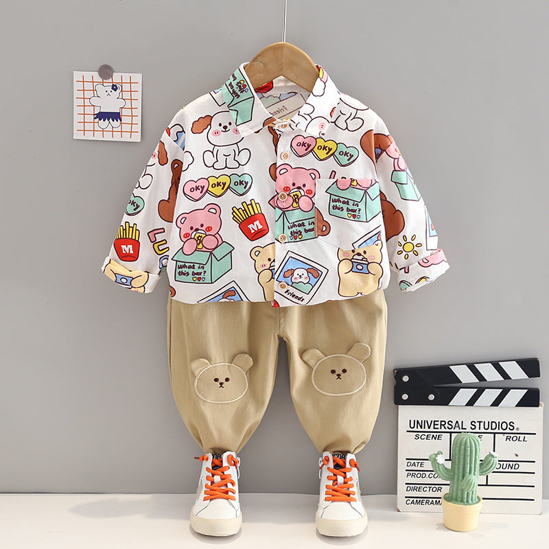 Conjunto Infantil Masculino Bichinhos Bolsinhos