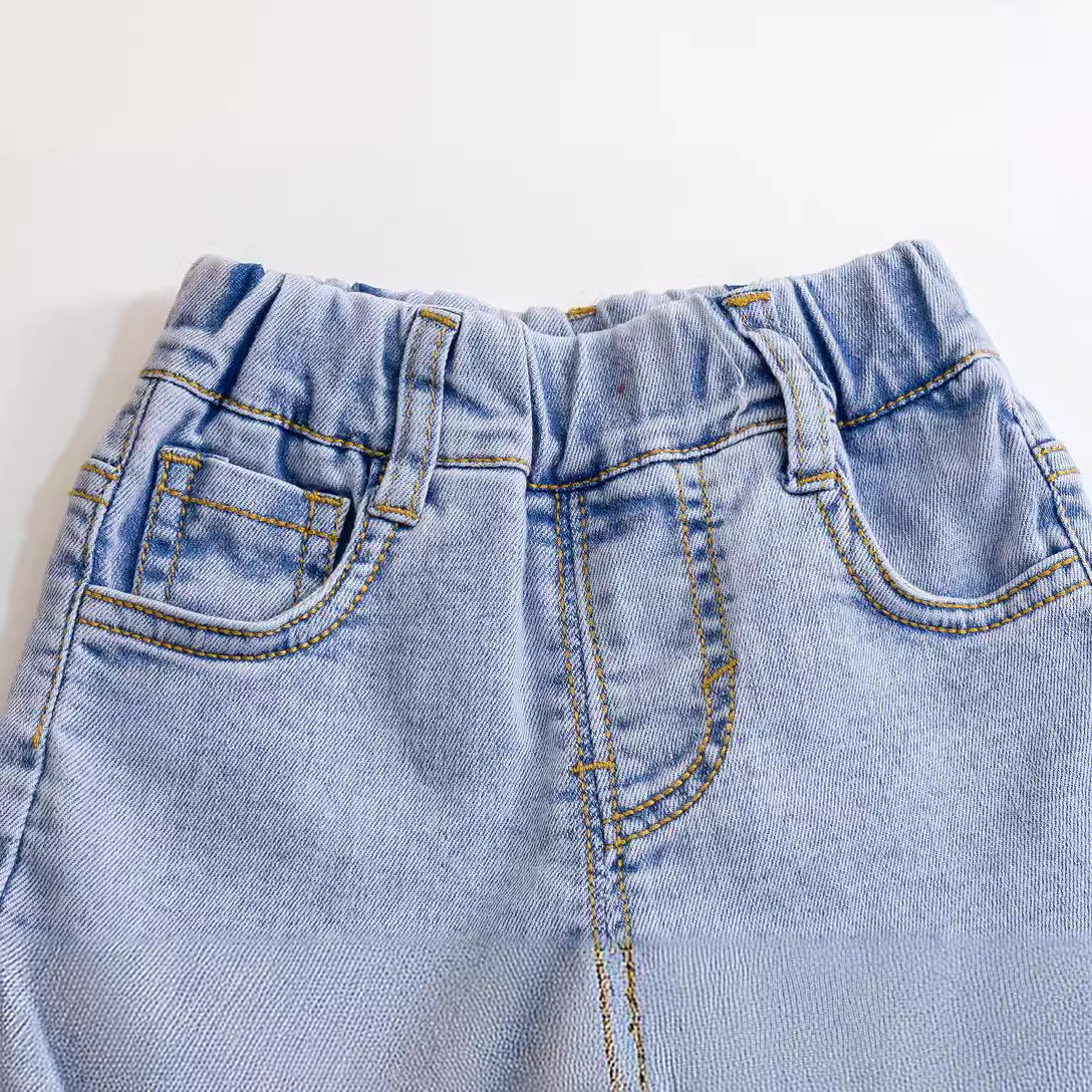 Shorts Infantil Jeans Florzinhas