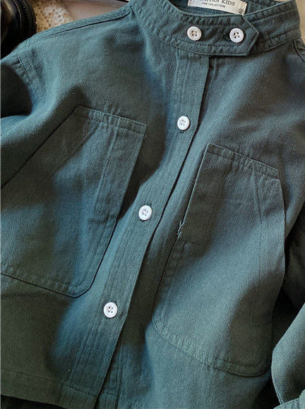 Camisa Infantil Moderna Bolsinho e Botões