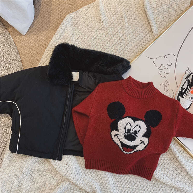 Blusa Infantil Tricô Engrossado Mickey