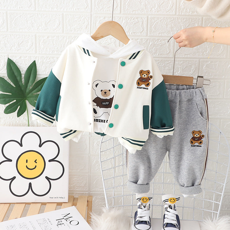 Conjunto Infantil Masculino 3 Peças Ursinho