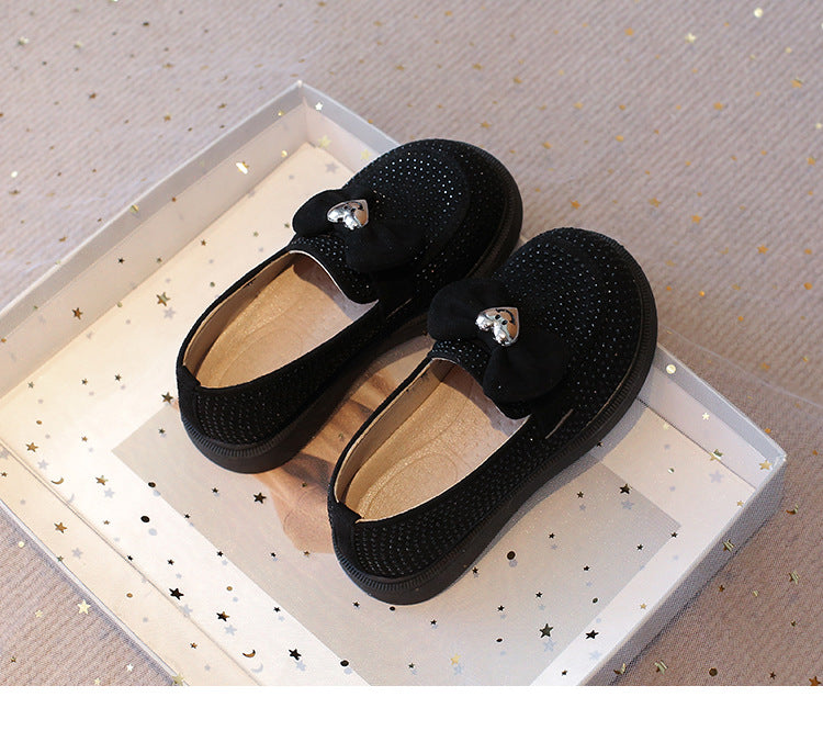 Sapato Infantil Feminino Brilhante Lacinho